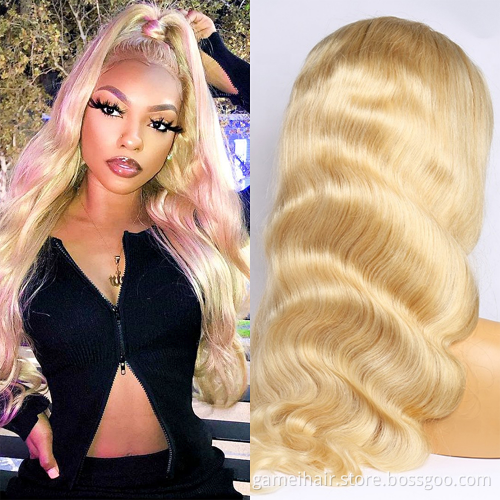 150% 180% Virgin Human Hair Lace Front Wig.613 Human Hair Lace Wig.13x6 613 Remy Body Wave Wig For Black Women